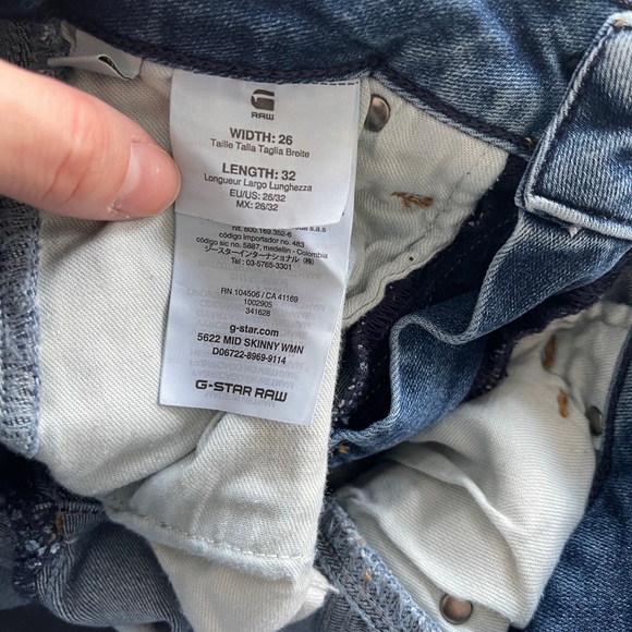 G Star Skinny Jeans 5622 Mid Rise Womens - Picture 3 of 9